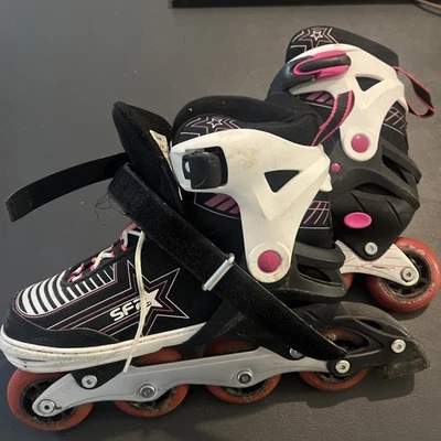 SFR Kids Adjustable Inline Roller Skates Girls Roller Boots 3-6 - Image 1 of 4