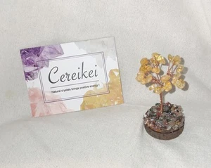3.5" Citrine Cereiki Crystal Tree of Life, Gemstone Tree NEW - Picture 1 of 2