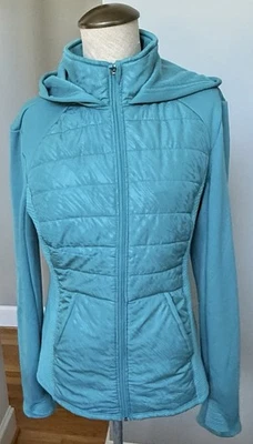Tek Gear - женская стеганая флисовая куртка на молнии с подкладкой - Aqua - размер средний - Изображение 1 из 4
