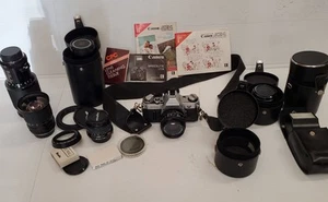 Canon AE-1 analoge Kleinbildkamera mit extra Objektiven - Bild 1 von 24