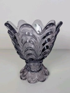 Fenton Glass Two-Way Candle Holder Votive Purple W/Sticker! Made In USA!! - Picture 1 of 8