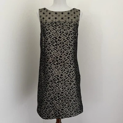 Tibi New York NEW ($255) Sz 4 Black/Gold Metallic Brocade Dress / Party Cocktail - Image 1 of 4