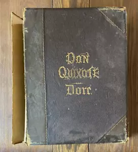 Don Quixote by Cervantes (c. 1859-1878) Illustrated by Gustave Dore Leather - Imagen 1 de 22
