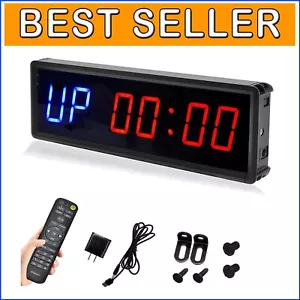LED Gym Interval Timer with Remote - Customizable Stopwatch for Fitness Success - Picture 1 of 9
