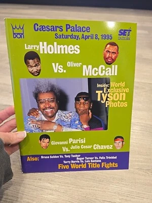 1995 Holmes McCall Mike Tyson Boxing Don King Julio Caesars Vegas Chavez Program - Image 1 of 4