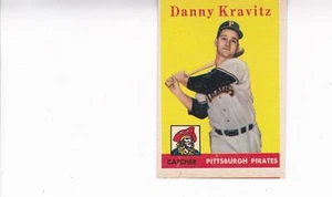 1958 Topps Baseball #444 Danny Kravitz Pittsburgh Pirates EX - Picture 1 of 1