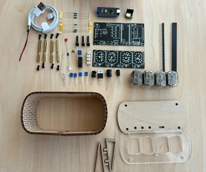 FULL KIT Nixie Clock IN-12 12H or 24H Format (With tubes) DIY - Picture 1 of 7
