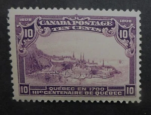 CANADA #101 VF MINT  10 CENT "QUEBEC CITY 1700'S " CAT.$300 CAN.SHIP $1.99 COMB. - Picture 1 of 2