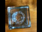 Vintage Inkwell Clear Glass Heavy Inkwell for Writing and Paper weight