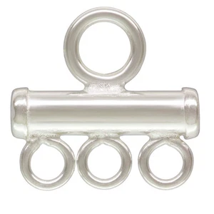 Silber 3 Reihen Stecker, 10 Stck. Sterling Fundstücke, Drei Strang Trenner, Multistr - Bild 1 von 2