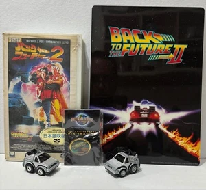 Back To The Future Lot De Lorean Choro-Q Q-Steer Collectible Pin VHS File Folder - Picture 1 of 15