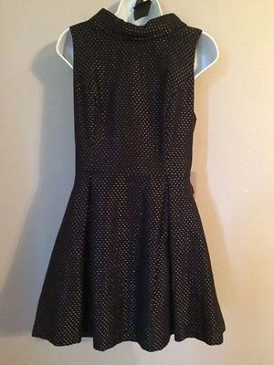 Nuevo con etiquetas Vestido para mujer Love 21 forrado negro y plateado sin mangas talla mediana         Foto 1 de 3