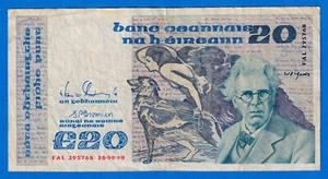 Ireland 20 Pounds 1990 (20-SEP-90) P-73c Circulated Note FAL 295768 - Picture 1 of 4