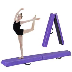 6FT Folding Balance Beam Non Slip Rubber Base Gymnastics Beam Practice Training - Picture 1 of 24