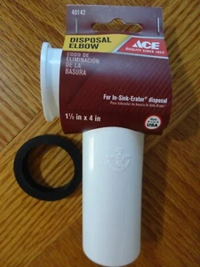 Ace 1-1/2" x 4" Garbage Disposal Elbow w/ Gasket In-Sink-Erator - Picture 1 of 8