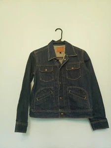 Lucky Brand Girls Kids Size 12 Jean Jacket Long Sleeve Button Front Dark Wash - Picture 1 of 7