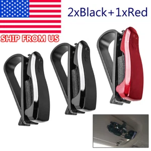 3X Car Sun Visor Sunglasses Holder Glasses Card Ticket Clips Vehicle Accessories - Picture 1 of 7