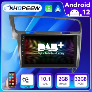 Radio de coche DAB+ Android 12 2+32GB CarPlay GPS Navi WIFI DSP para VW Golf 7 VII MK7 - Imagen 1 de 24