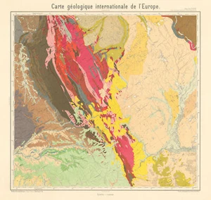 Geological map Russia - southern Urals & Western Kazakhstan. BEYSCHLAG 1913 - Picture 1 of 1