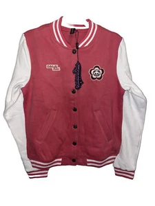 Celebrity Babe Womens Jacket Retro Vintage Fashion Cheerleader Bomber Style PINK - Picture 1 of 10