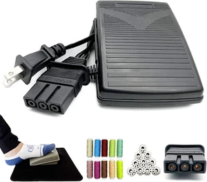 Brother Sewing Machine Pedal and Power Cord, with Foot Pedal Non Slip Pad, Compa - Picture 1 of 12