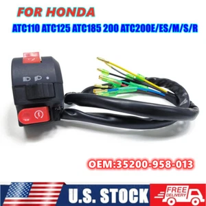 For Honda ATC110 125 185 200 ATC200E/ ES/ M/S/R Handlebar Start Stop Kill Switch - Picture 1 of 7