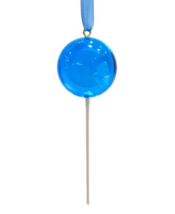 CLEAR BRIGHT BLUE LOLLIPOP ORNAMENTS Christmas Tree Candy Birthday Fake Bake - Picture 1 of 4