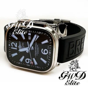 HERMES Diamond Polished Apple Watch Ultra with Breitling Black - Picture 1 of 5
