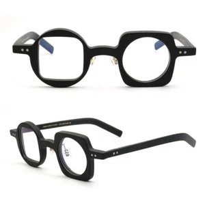 Mismatch Runde Eckige Brillenfassung Herren Damen Schildpatt Nerd Retro Brille - Bild 1 von 24