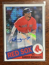 2020 Topps Xander Bogaerts Silver Pack 1985 Refractor /35 Auto SP Mojo Red Sox