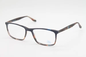 NEW NW 77TH MOD. 1037 NAVY WOOD RECTANGULAR AUTHENTIC EYEGLASSES 56-20 - Picture 1 of 4