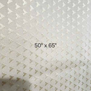 Vintage Beige Brocade 65" x 50" Tablecloth Acrylic Table Cover Made West Germany - Picture 1 of 7