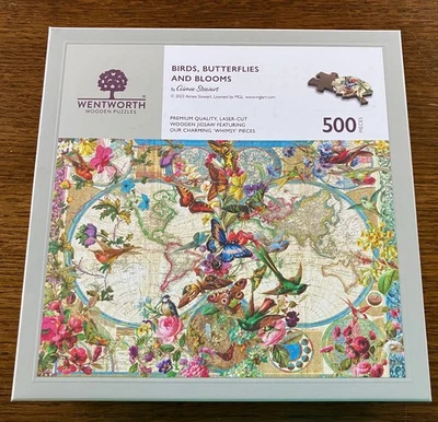 Nuevo Rompecabezas de Madera Wentworth - 500 Piezas - "Aves, Mariposas y Flores" Foto 1 de 2