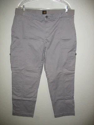Womens Lee Cargo Pants Sz 18 Gray Comfort Waist Straight Leg Stretch - Image 1 of 4