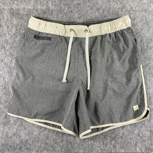 Vuori Banks Shorts Men's Medium Gray Tan Run Train Gym Athleisure 5" V366 - Picture 1 of 13