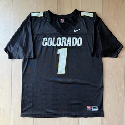 Vintage Colorado Buffaloes Jersey XL Black Y2K Nike Football Deion Sanders - Image 1 of 4