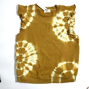 Neu T La Flatterärmel Sweatshirt Oberteil Batik Gold Größe Small Anthropologie - Bild 1 von 6