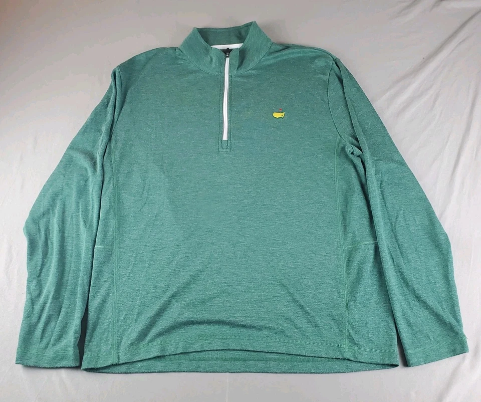 Suéter Masters Collection verde grande 1/4 zíper pulôver golfe Augusta National  - Imagem 1 de 4