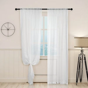 Polyester Curtains Easy Install Curtains Add Elegance To Room Easy To Clean - Picture 1 of 17