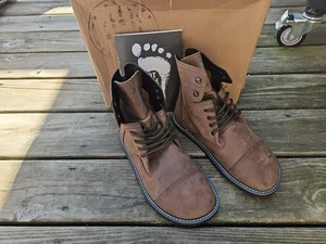 Bearfoot Bruin Kodiak Brown Leather Size 10 Shoes Boots Wide Toe Box Chukka - Picture 1 of 11