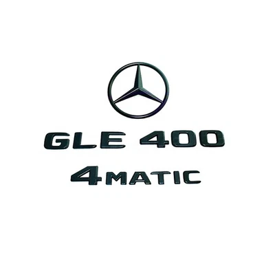 GLE400 SUV 4MATIC Estrella Trasera Emblema Negro Letra Insignia Logo Set AMG Mercedes W166 Foto 1 de 4