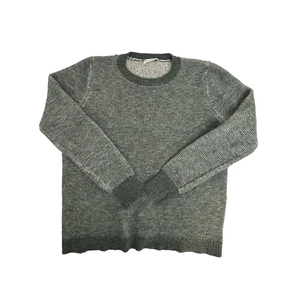 Staccato Knit Sweater Crew Neck Pullover Striped Olive Green Medium Grandmacore - Picture 1 of 6