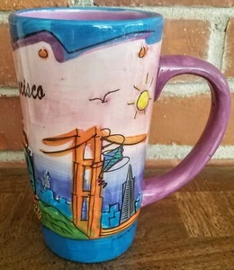 San Francisco Coffee Cup Mug SNCO 3D Trolley~Golden Gate Bridge~Trans. Pyramid - Picture 1 of 6