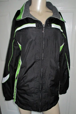 Chaqueta/abrigo SJB Active para mujer grande negro y verde reversible cremallera completa polar Foto 1 de 4