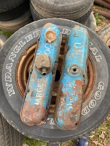 1972 Dodge Charger 318 340 360 Engine Motor cylinder head valve cover set DIRTY - Picture 1 of 16