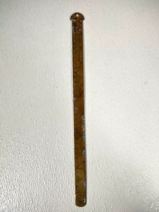Vintage H.B. Ahorro de tiempo Rouse & Co para impresoras regla de 12 pulgadas latón raro LEER - Imagen 1 de 9