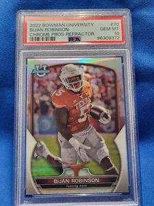 BIJAN ROBINSON 2022 BOWMAN CHROME U #70 CHROME PROSPECTS REFRACTOR PSA 10 🔥  - Picture 1 of 2