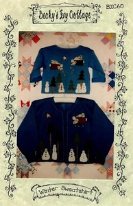 Winter Sweatshirt Childs Applique Pattern by Becky's Ivy Cottage BIC60 - Picture 1 of 2
