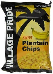 Village Pride Plantain Chips- Sweet 75g X 24 Packets (MULTIPACK). Natural sweet. - Picture 1 of 2