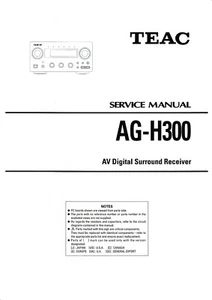 Service Manuel D'Instructions pour Teac AG-H300 - Picture 1 of 1